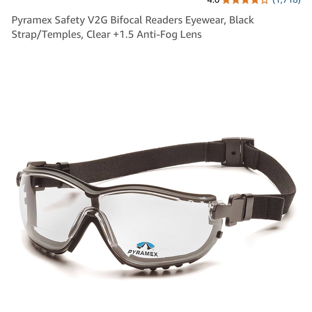 Black and Gray Wraparound Protective Glasses with Anti-Fog Lenses